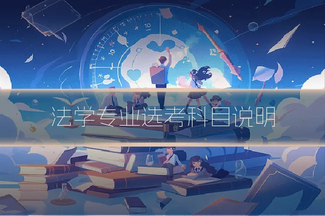 法学专业选考科目说明