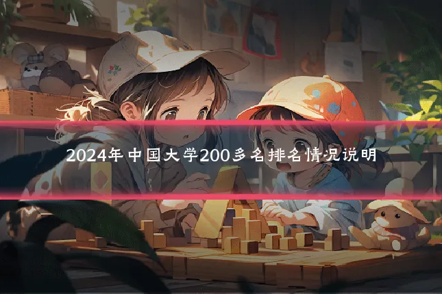 2024年中国大学200多名排名情况说明