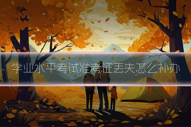 学业水平考试准考证丢失怎么补办