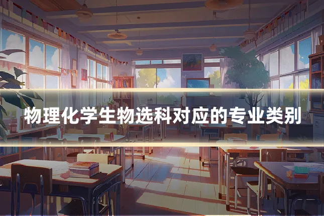 物理化学生物选科对应的专业类别