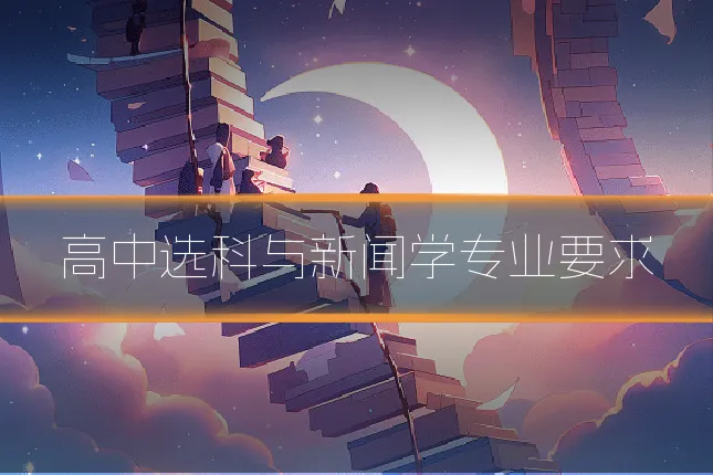 高中选科与新闻学专业要求