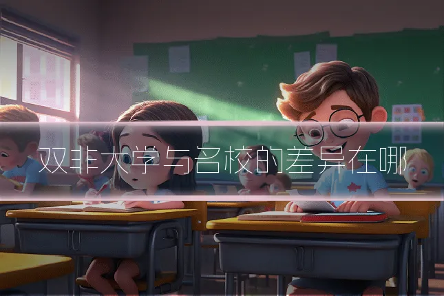 双非大学与名校的差异在哪