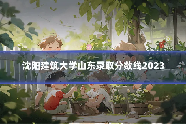 沈阳建筑大学山东录取分数线2023