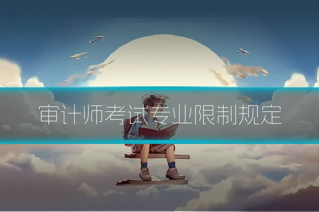 审计师考试专业限制规定