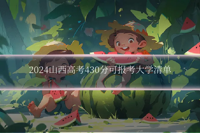 2024山西高考430分可报考大学清单