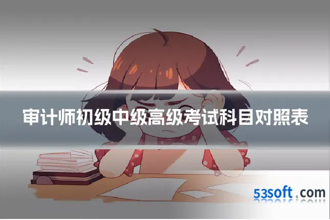 审计师初级中级高级考试科目对照表