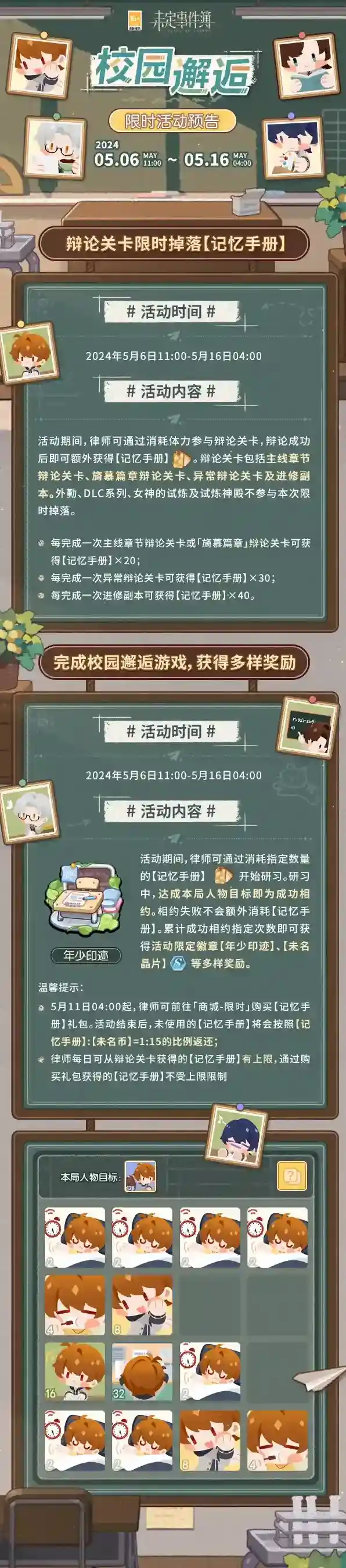 未定事件簿关卡