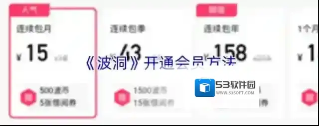 《波洞》开通会员方法
