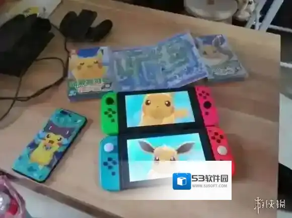 精灵宝可梦LetsGo皮卡丘伊布捕抓