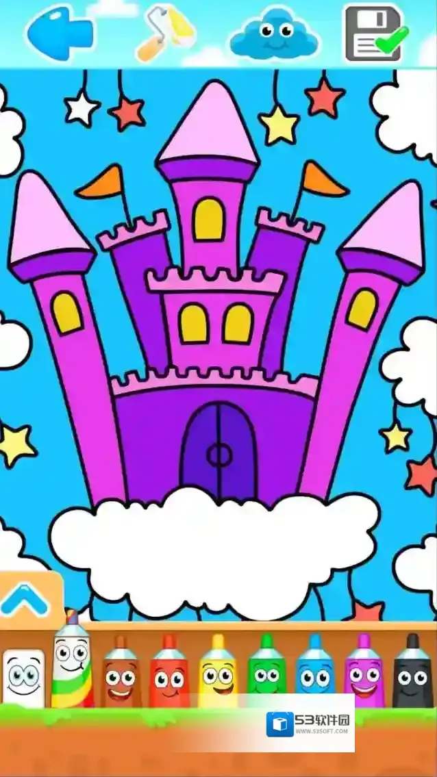 小公主画画世界涂色