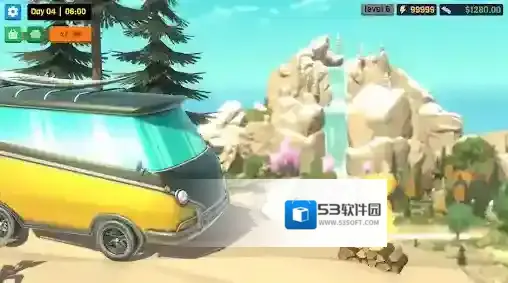 房车露营模拟器停下